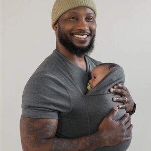 Men's Gray V-Neck Shirt